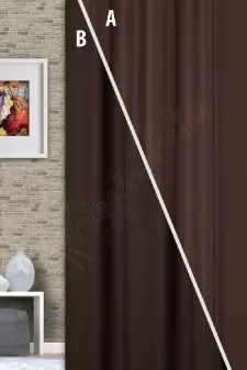 Rusztik - Étcsokoládé színű blackout sötétítő függöny egyedi méretre varrva