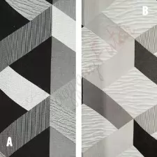Lorenzo - Ezüst-fekete színű négyzetmintás dublé dekorfüggöny egyedi méretre varrva