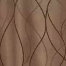 Hemera - barna hullámmintás szatén dekorfüggöny egyedi méretre varrva