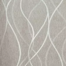 Hemera - ezüst-bézs hullámmintás szatén dekorfüggöny egyedi méretre varrva