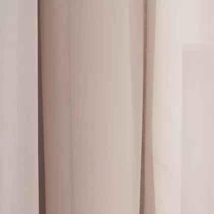 Charlotte-Cappuccino színű puha szálú krepp voile függöny egyedi méretre varrva