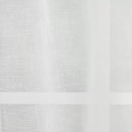 Lara-Természetes hatású fehér sablé függöny egyedi méretre varrva