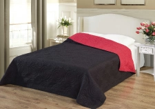 Emily ágytakaró, bordó-fekete, 235x250 cm