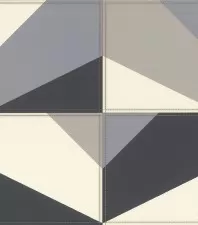 Törtfehér, szürke vlies tapéta, Rasch Club 419207, négyzetekbe rendezett állatbőr hatású geometrikus mintával
