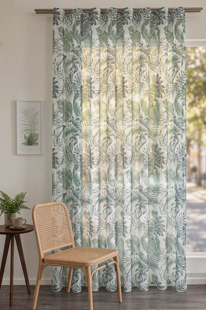 Fiona levélmintás sablé függöny