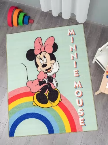 Disney: MINNIE egér nyomott mintás 100% poliamid szőnyeg 130x170 cm méretben.