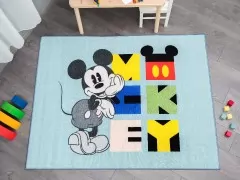 Disney: MICKEY egér nyomott mintás 100% poliamid szőnyeg 130x170 cm méretben.