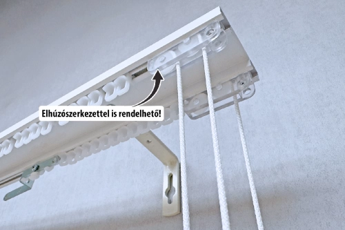 Készre szerelt kétsoros alumínium sínrendszer, PROJEKT, fehér 