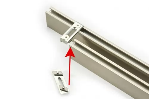 Elegante mennyezeti tartó, szimpla/dupla, alu-szatén színű, 1 db