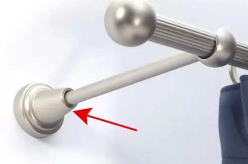 Tartó 16mm-es rúdkarnishoz, klassik szimpla, matt króm színű, 1 db/cs.