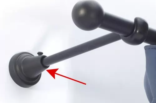 Tartó 16mm-es rúdkarnishoz, klassik szimpla, fekete színű, 1 db/cs.