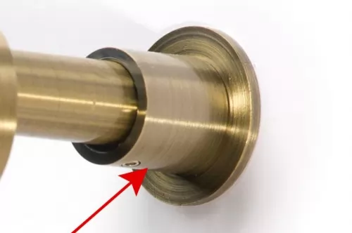 Tartó 16mm-es rúdkarnishoz, oldalfali, antik arany színű, 1 db/cs.