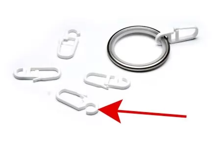 Kampó fém karikához (16/19/25mm) fehér 10db/csomag