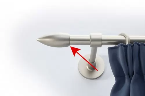 16mm végzáró Jégcsap matt króm 2db/csomag