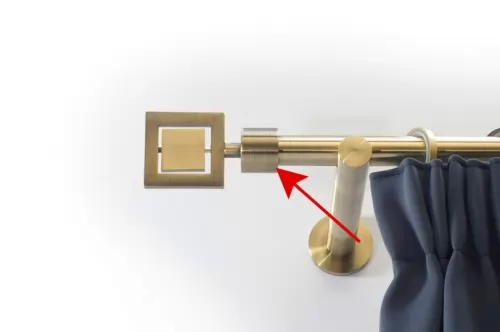 16mm végzáró Négyzet antik arany 2db/csomag