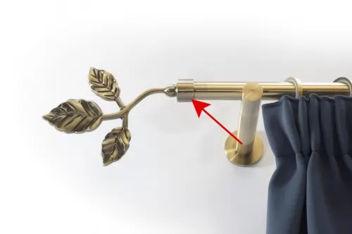 16mm végzáró Ág antik arany 2db/csomag