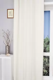 Florence - Törtfehér, üni dekor vászon függöny egyedi méretre varrva