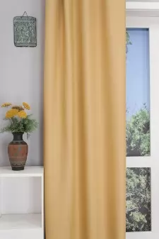PETER 14 - Aranysárga színű sima szövésű üni dim out sötétítő függöny egyedi méretre varrva