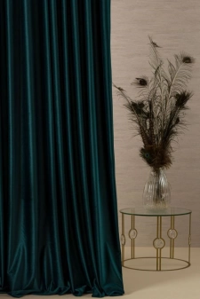 Deko Bársony VELLUTO 40.3 smaragd egyedi méretre varrva