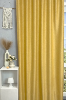 Island - Aranysárga színű hőszigetelő thermo dimout függöny egyedi méretre varrva