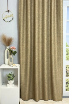 Austin - Khaki barna színű, szórt nyomott mintás dim out sötétítő függöny egyedi méretre varrva