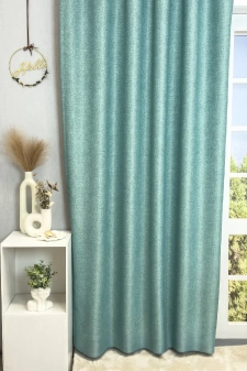 Austin -Türkiz zöld színű, szórt nyomott mintás dim out sötétítő függöny egyedi méretre varrva