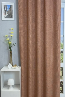 Dorian - Lazac színű sűrű szövésű, puha zsenília dekor függöny egyedi méretre varrva