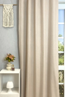 Donovan - Mandula színű, könnyed anyagú blackout sötétítő függöny  egyedi méretre varrva