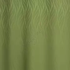 Wilson - Zöld színű hullámmintás sötétítő függöny egyedi méretre varrva