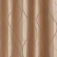 Hemera - Fényes, arany-bronz színű hullámmintás szatén dekorfüggöny egyedi méretre varrva