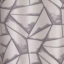 Szürke geometrikus mintás dekor függöny egyedi méretre varrva