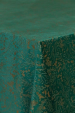 Eldan - Zöld-arany színű nyomott mintás karácsonyi abrosz és dekor anyag