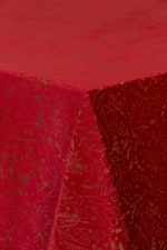 Eldan - Bordó-arany színű  nyomott mintás karácsonyi abrosz és dekor anyag