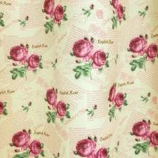 English rose - Rózsamintás egyoldalon nyomott dimout függöny egyedi méretre varrva