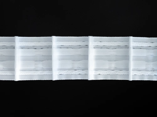 Behúzószalag / ráncolószalag, rakott, fix 1.5x, 5 cm széles, vászon