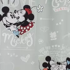 Twister Love - Minnie és Mickey egér szerelem, gyermek dekorációs vászon függöny, min.100x150 cm/db