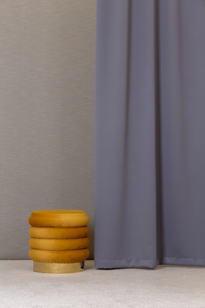 Acélszürke színű üni blackout sötétítő függöny, min.100x150 cm/db