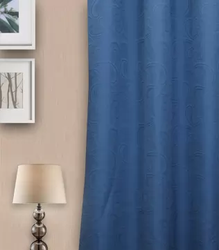 Panni - Kék színű jacquard sötétítő függöny, min.100x140 cm/db