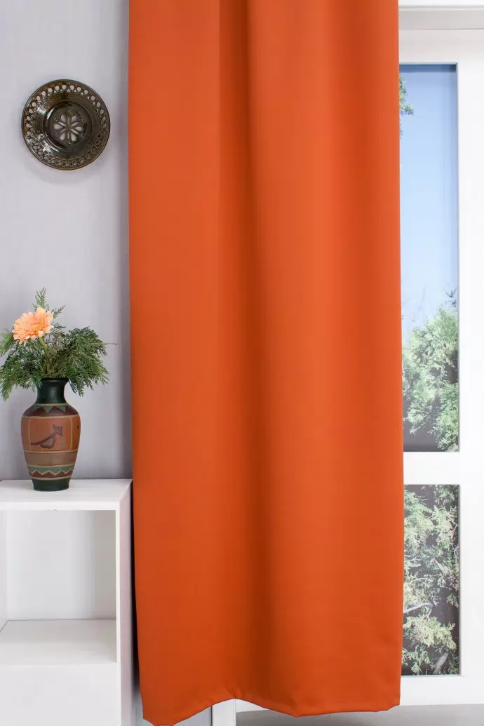San Diego/150/306 – vörös narancs (terrakotta) színű üni blackout sötétítő függöny , min.100x150 cm/db