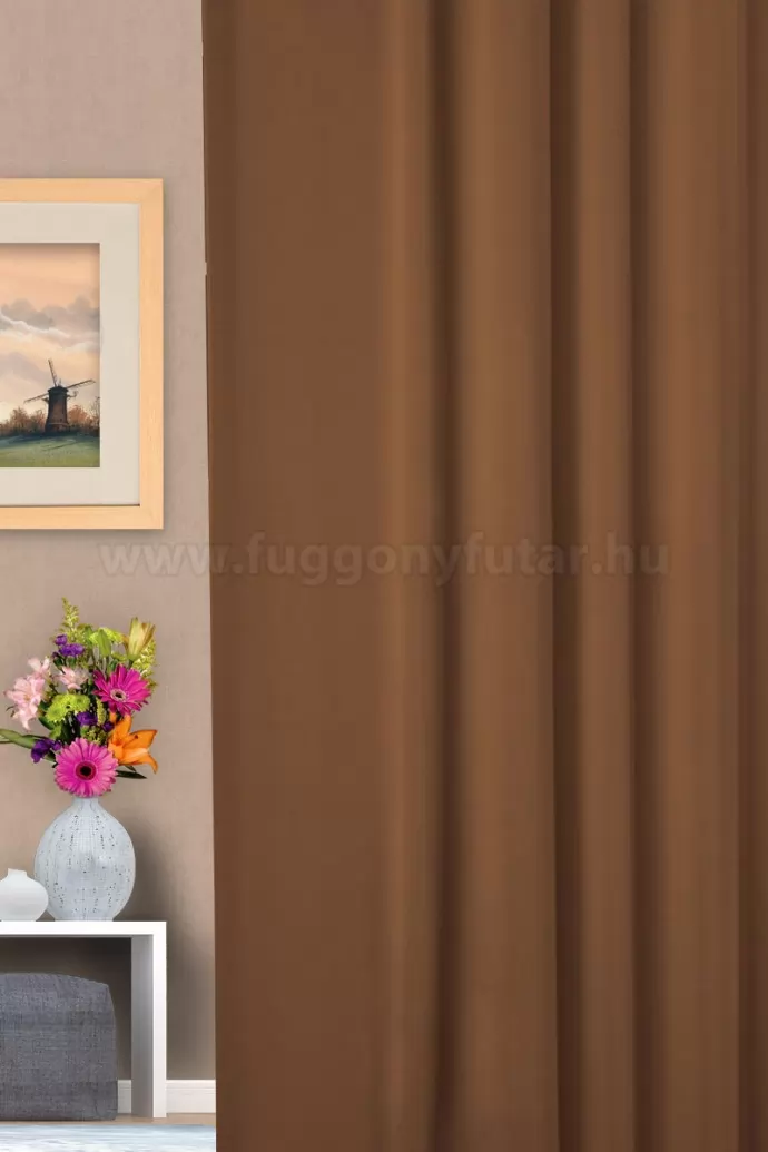 Barna színű üni blackout sötétítő függöny, min.100x150 cm/db