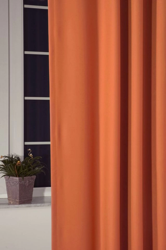 Rozsdabarna / terrakotta színű üni blackout sötétítő függöny, min.100x150 cm/db