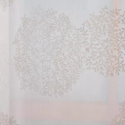Nyomott bronz mintás fehér batiszt függöny egyedi méretre varrva