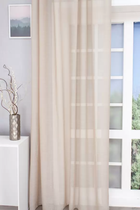 Üni - Halványbarna sable fényáteresztő függöny 1190241914