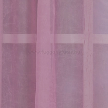 Rózsaszín gyűrt voile függöny egyedi méretre varrva