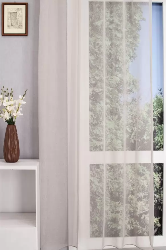 Yvonne- Caffe latte színű noppos sablé függöny 1010050146