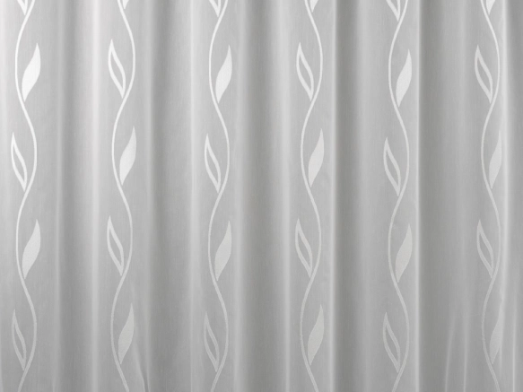 Rosa-fehér levélmintás voile függöny Rosa/290/1