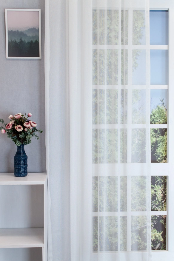 Marseille – fehér színű fényes jacquard függöny, ólomzsinóros marseille/290/10