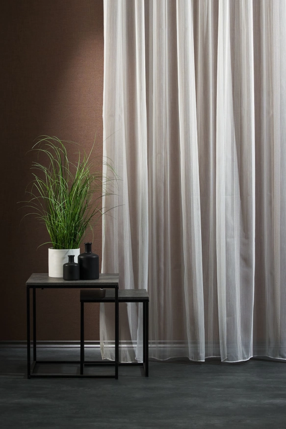 Susan - ecrü csíkos dreher sable függöny 1010040419