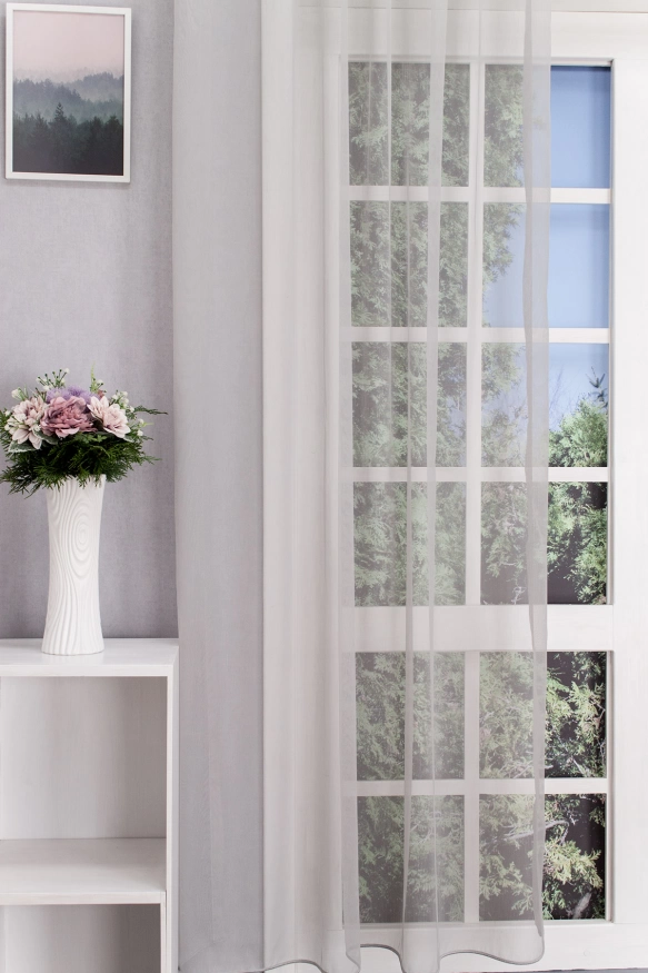 Szürke természetes hatású sablé függöny 1670571622