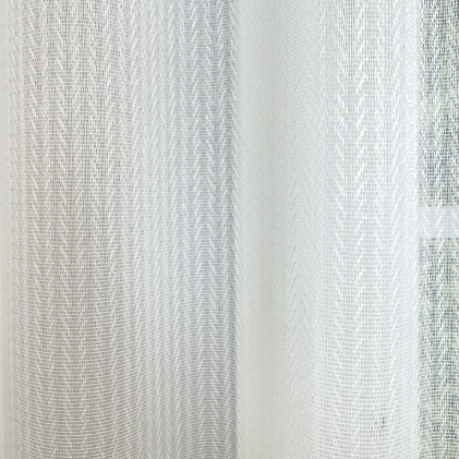 Venus - Tört fehér színű halszálka mintás jacquard függöny egyedi méretre varrva